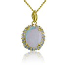 Sterling Silver Gold Plated Opal pendant - Masterpiece Jewellery Opal & Gems Sydney Australia | Online Shop