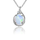 Sterling Silver White Opal pendant - Masterpiece Jewellery Opal & Gems Sydney Australia | Online Shop