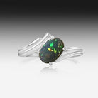 14kt Yellow Gold Black Opal ring - Masterpiece Jewellery Opal & Gems Sydney Australia | Online Shop