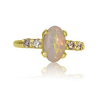 14kt Yellow Gold White Opal ring - Masterpiece Jewellery Opal & Gems Sydney Australia | Online Shop