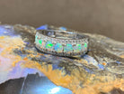 18kt White Gold 3 row eternity Opal and diamond ring - Masterpiece Jewellery Opal & Gems Sydney Australia | Online Shop