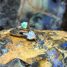 18kt White Gold Opal and Diamond ring - Masterpiece Jewellery Opal & Gems Sydney Australia | Online Shop