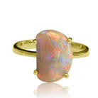 18kt Yellow Gold Black Opal ring - Masterpiece Jewellery Opal & Gems Sydney Australia | Online Shop