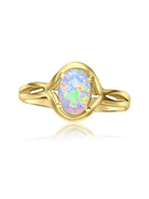 One 18kt Yellow Gold Opal solitaire ring - Masterpiece Jewellery Opal & Gems Sydney Australia | Online Shop