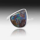 Sterling Silver Boulder Opal ring - Masterpiece Jewellery Opal & Gems Sydney Australia | Online Shop