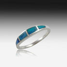 STERLING SILVER OPAL INLAY BAND - Masterpiece Jewellery Opal & Gems Sydney Australia | Online Shop