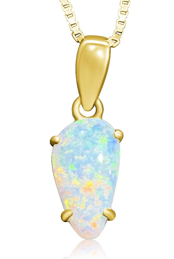 14kt Yellow Gold Light Opal pendant - Masterpiece Jewellery Opal & Gems Sydney Australia | Online Shop