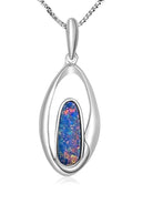 Sterling Silver Opal pendant 11 - Masterpiece Jewellery Opal & Gems Sydney Australia | Online Shop