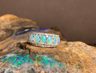 14kt White Gold eternity style Opal and Diamond ring - Masterpiece Jewellery Opal & Gems Sydney Australia | Online Shop