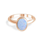 Rose Gold plated Sterling Silver Opal ring 2 - Masterpiece Jewellery Opal & Gems Sydney Australia | Online Shop